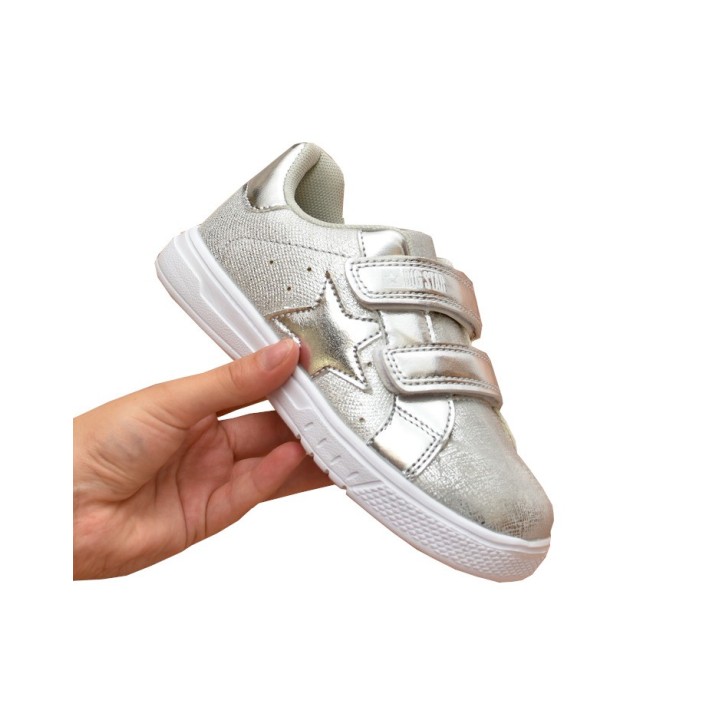 Trampki dziewczęce Big Star KK374027 Srebrne