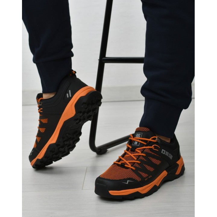 Buty trekkingowe męskie Big Star KK174107 Pomarańczowe