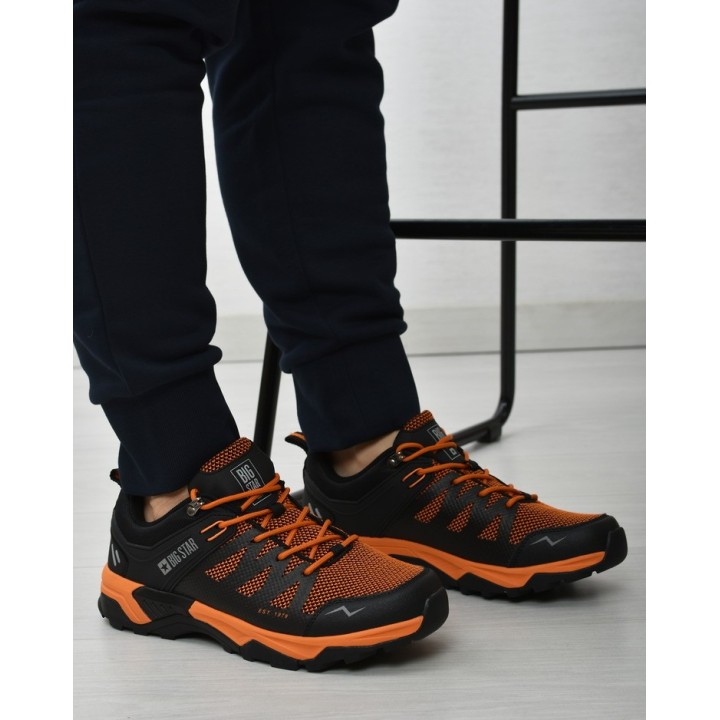 Buty trekkingowe męskie Big Star KK174107 Pomarańczowe