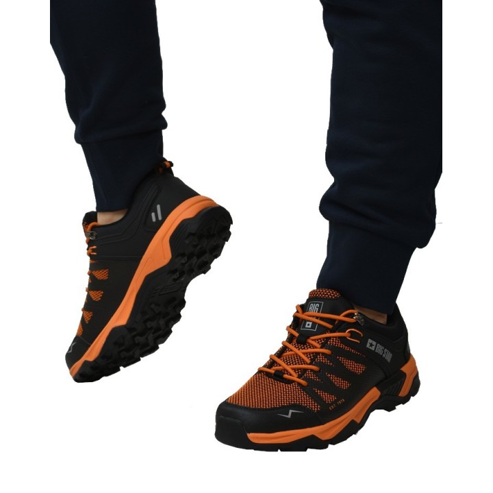 Buty trekkingowe męskie Big Star KK174107 Pomarańczowe