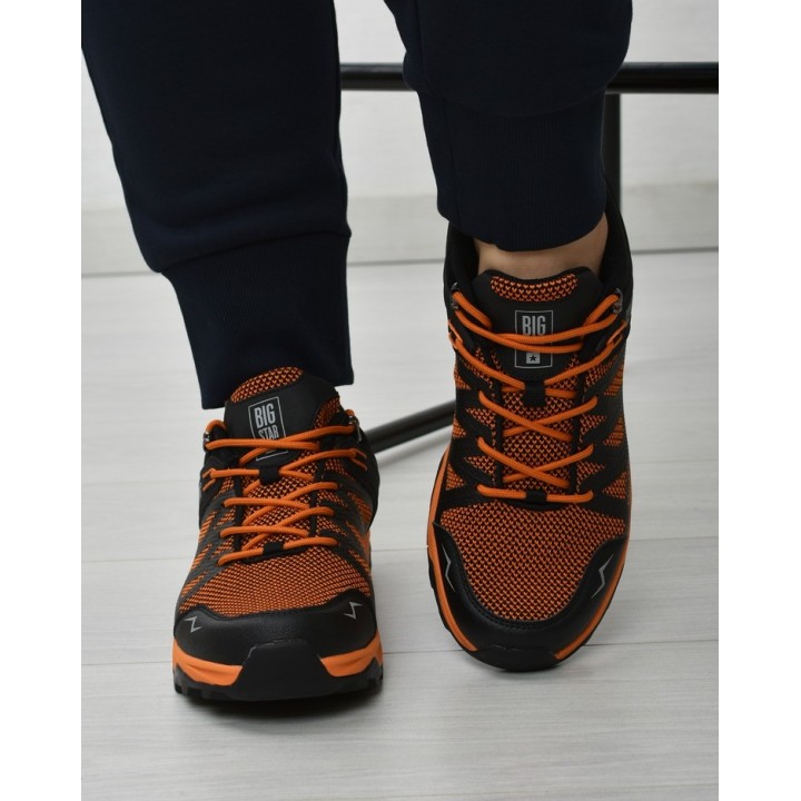 Buty trekkingowe męskie Big Star KK174107 Pomarańczowe