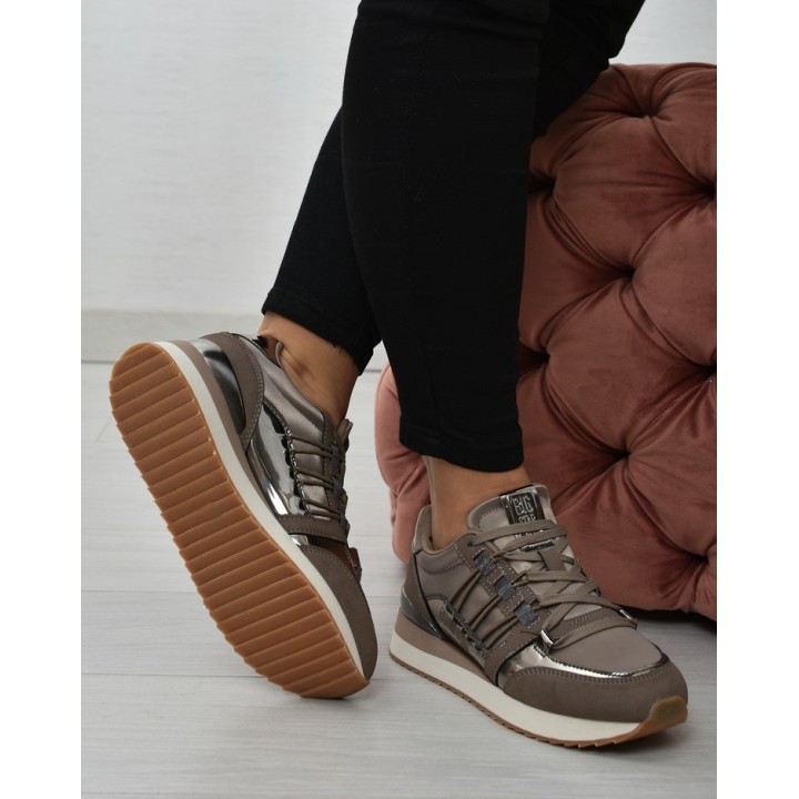 Sneakersy damskie Big Star KK274112 Szare