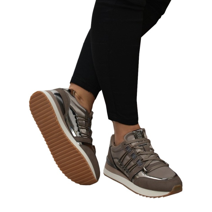 Sneakersy damskie Big Star KK274112 Szare