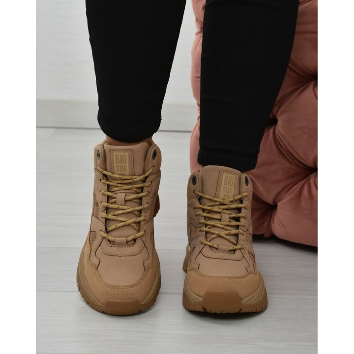 Sneakersy damskie Big Star KK274355 Beżowe