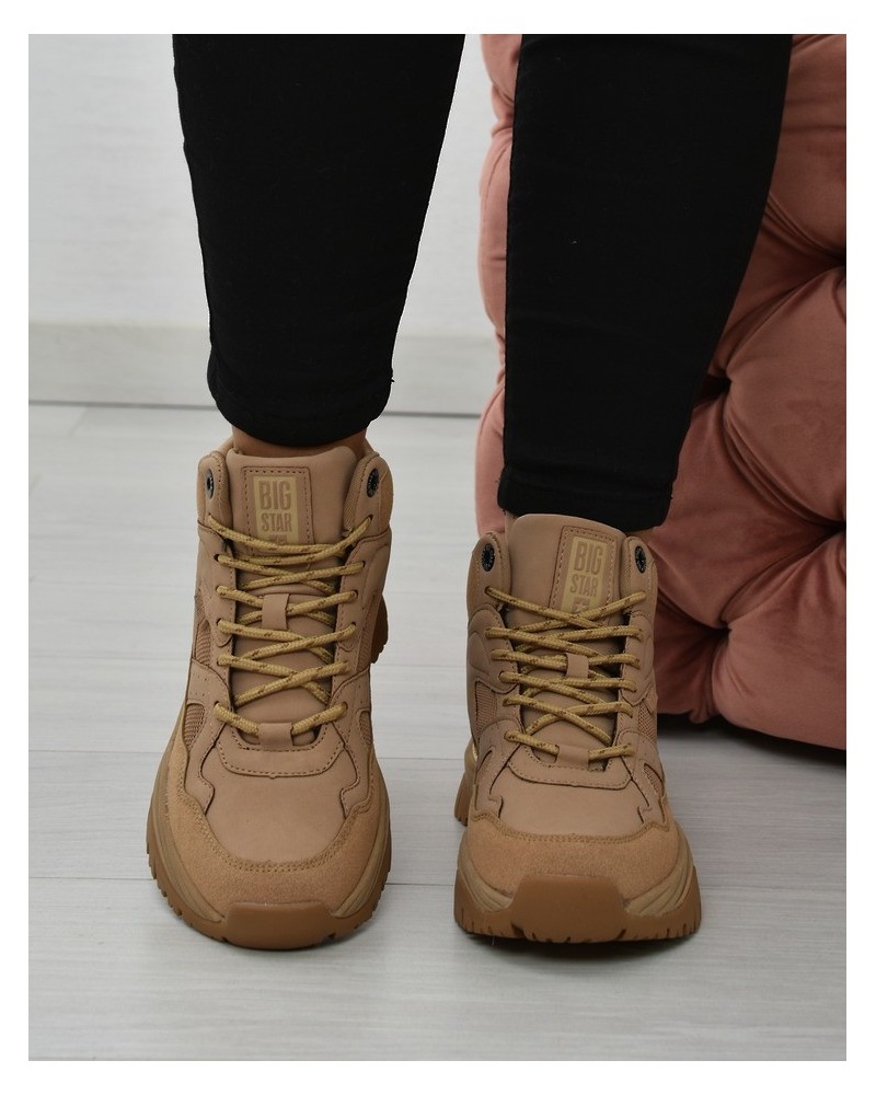 Sneakersy damskie Big Star KK274355 Beżowe