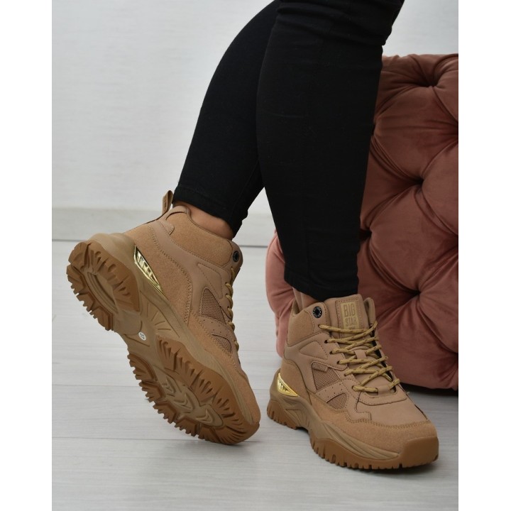 Sneakersy damskie Big Star KK274355 Beżowe