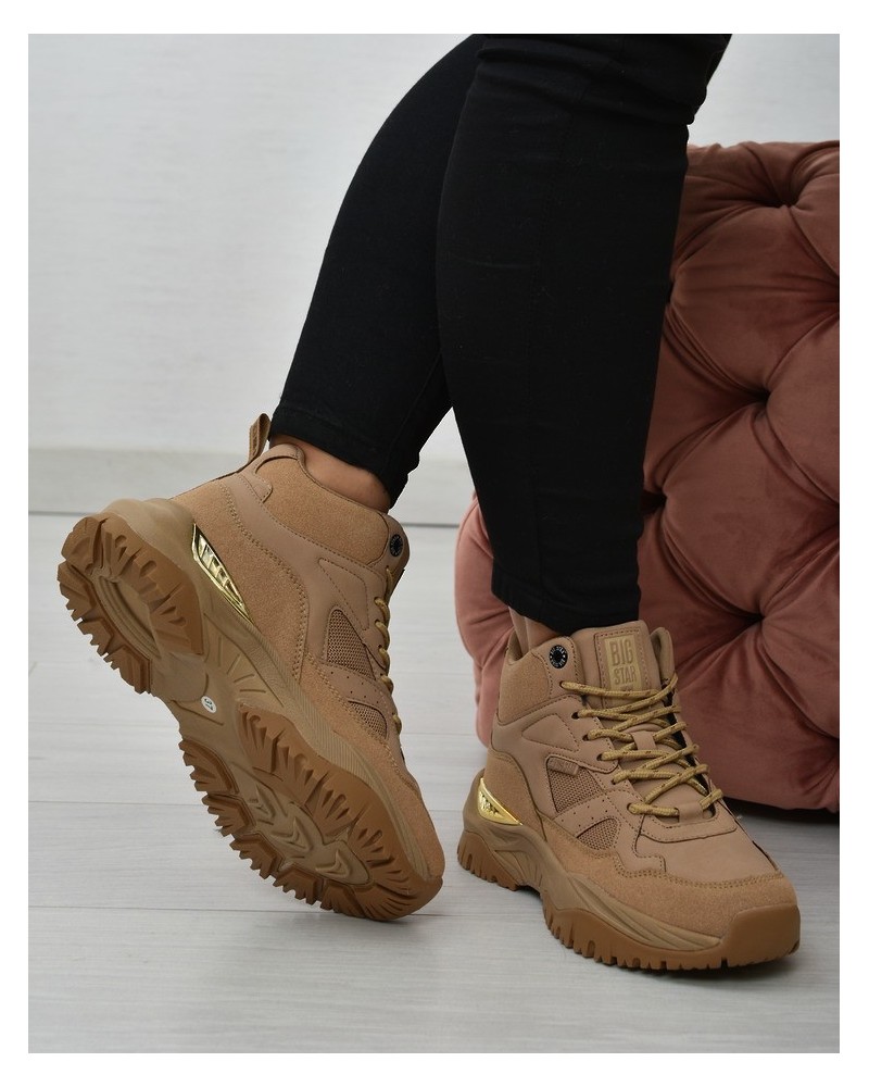 Sneakersy damskie Big Star KK274355 Beżowe