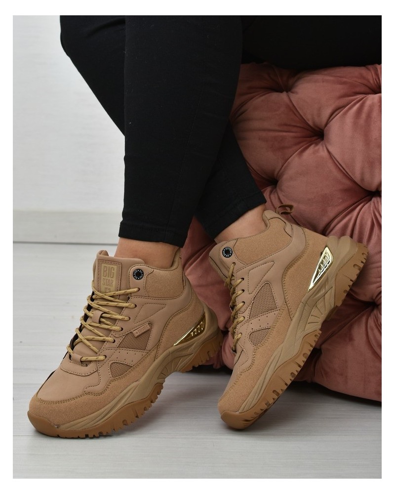 Sneakersy damskie Big Star KK274355 Beżowe