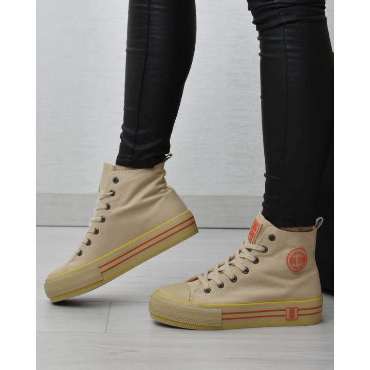 Trampki damskie Big Star LL274187 Beżowe