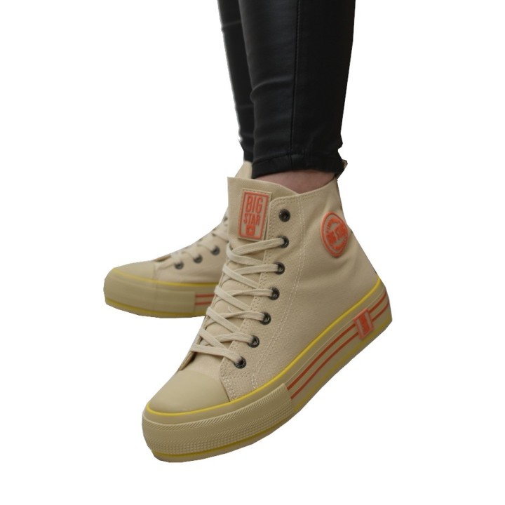 Trampki damskie Big Star LL274187 Beżowe