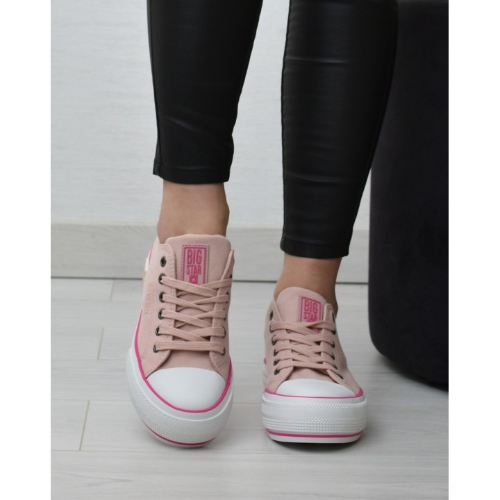 Trampki damskie Big Star LL274181 Różowe