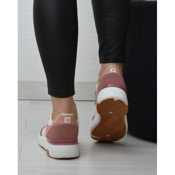 Buty sportowe damskie Big Star LL274438 Beżowe/Różowe