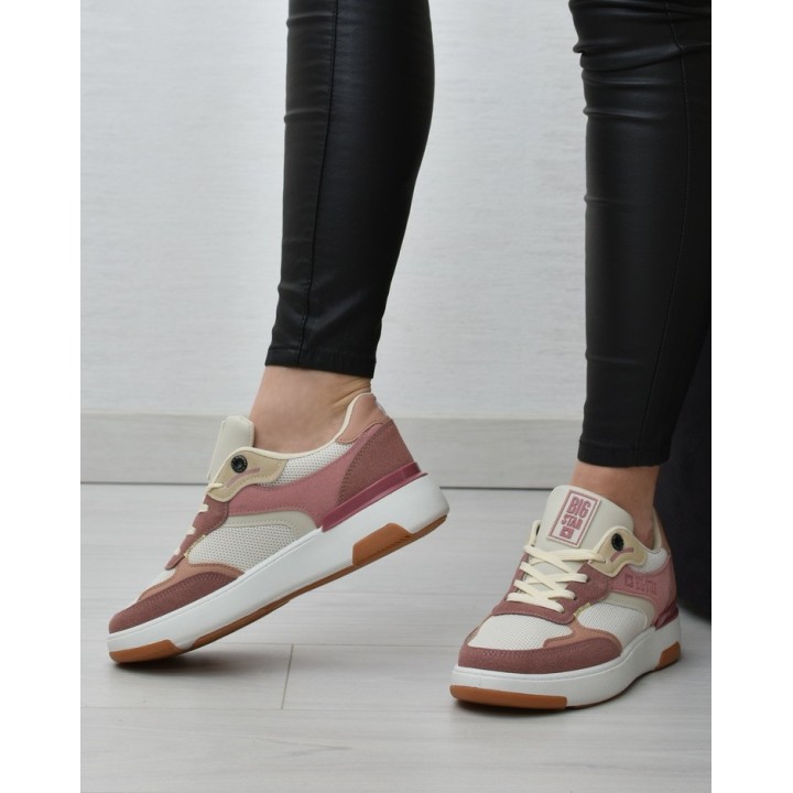 Buty sportowe damskie Big Star LL274438 Beżowe/Różowe