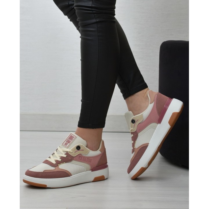 Buty sportowe damskie Big Star LL274438 Beżowe/Różowe