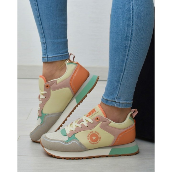 Buty sportowe damskie Big Star LL274542 Różowe/szare