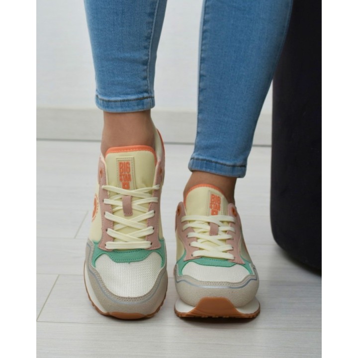 Buty sportowe damskie Big Star LL274542 Różowe/szare