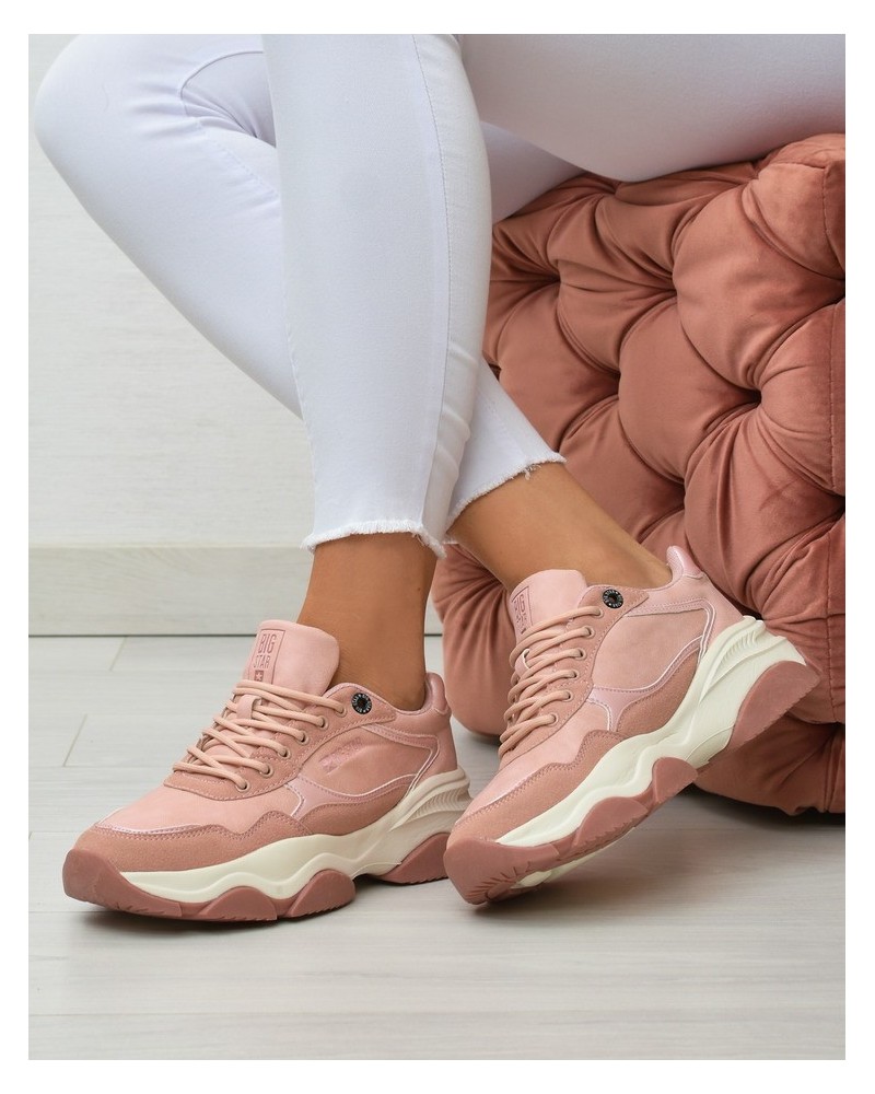 Sneakersy damskie Big Star KK274385 Różowe