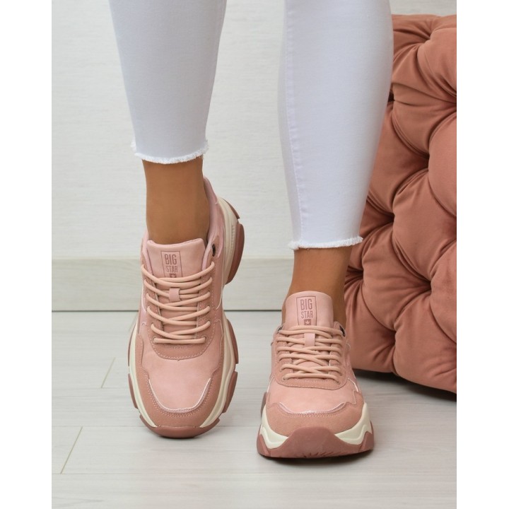 Sneakersy damskie Big Star KK274385 Różowe