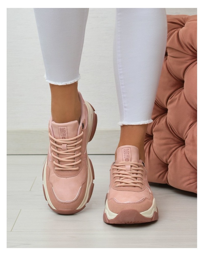 Sneakersy damskie Big Star KK274385 Różowe