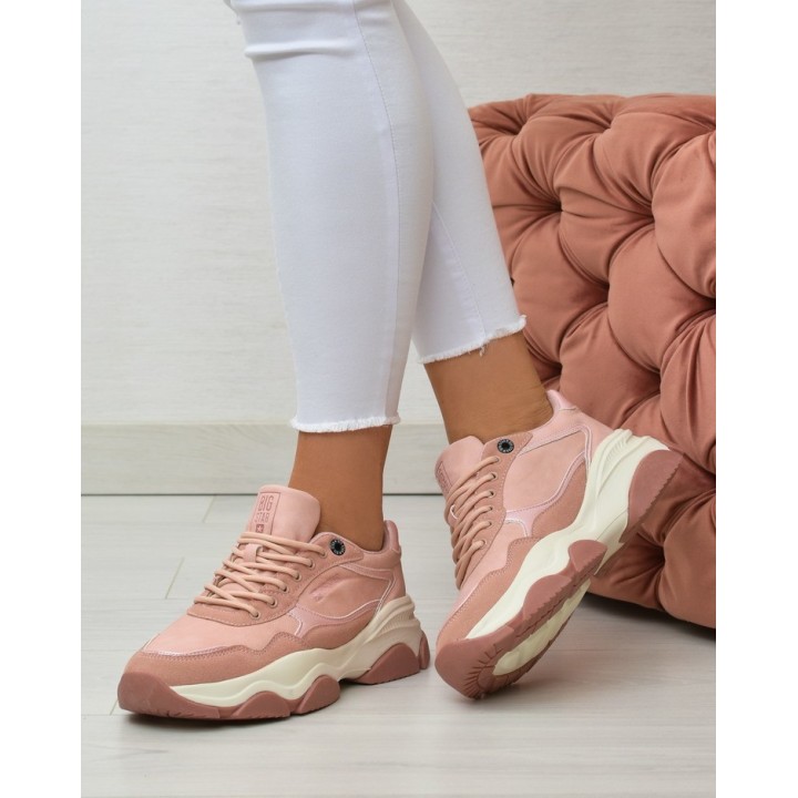 Sneakersy damskie Big Star KK274385 Różowe