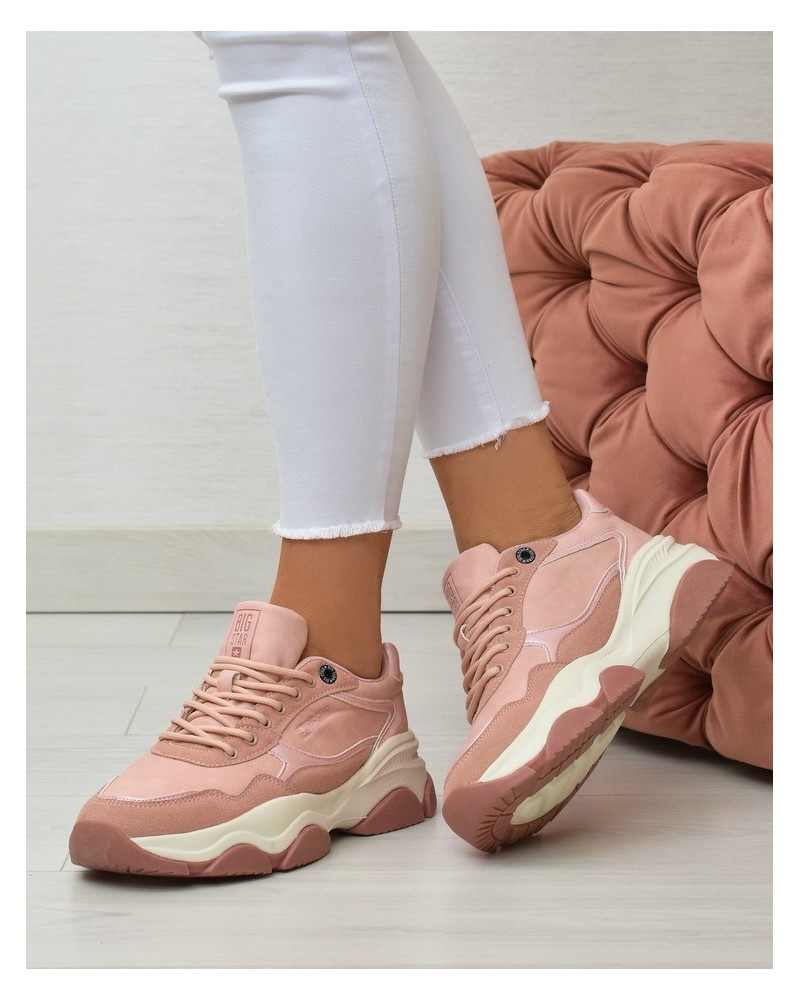 Sneakersy damskie Big Star KK274385 Różowe
