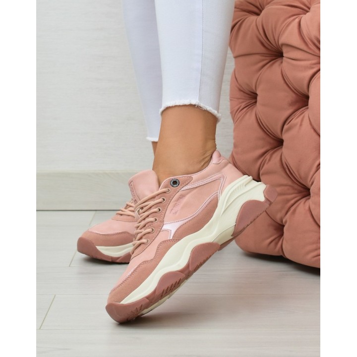Sneakersy damskie Big Star KK274385 Różowe