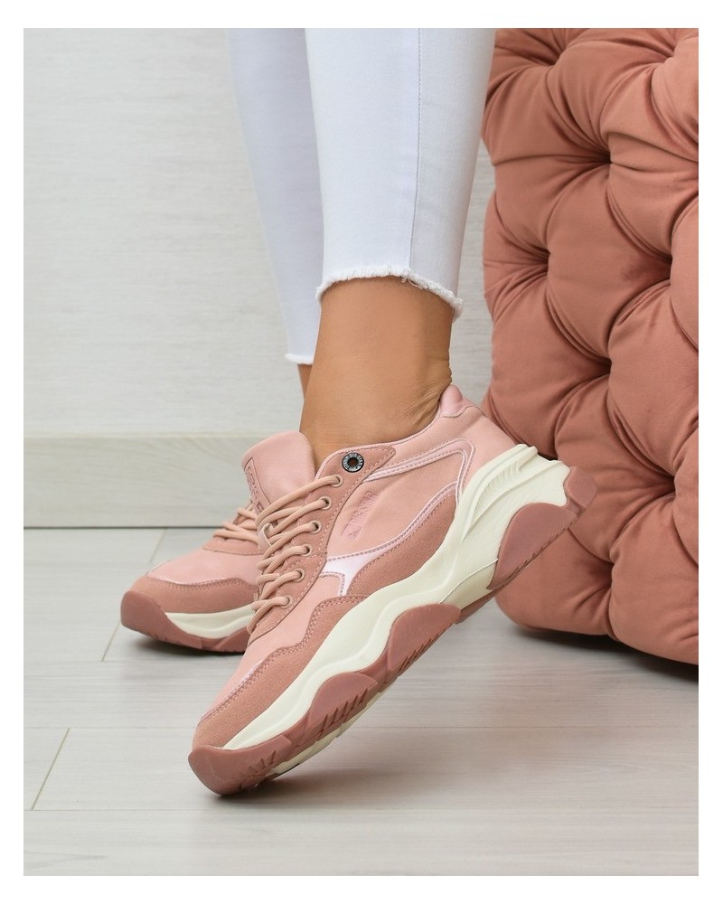 Sneakersy damskie Big Star KK274385 Różowe