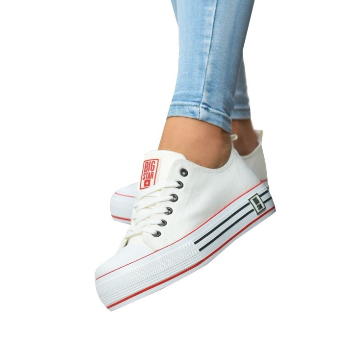 Trampki damskie Big Star LL274180 Białe