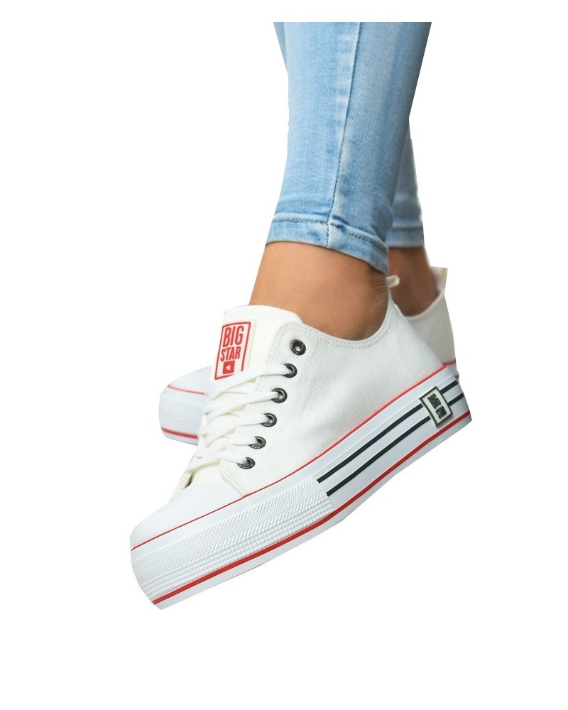 Trampki damskie Big Star LL274180 Białe