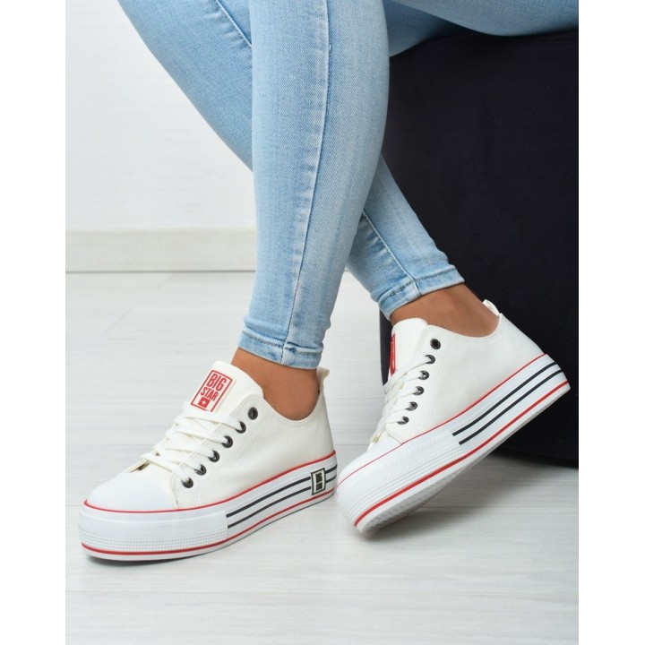 Trampki damskie Big Star LL274180 Białe