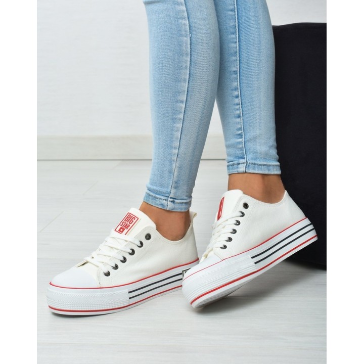 Trampki damskie Big Star LL274180 Białe