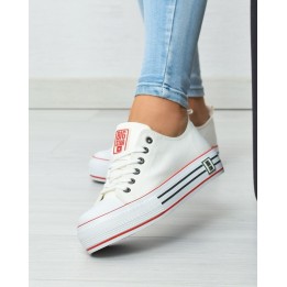 Trampki damskie Big Star LL274180 Białe