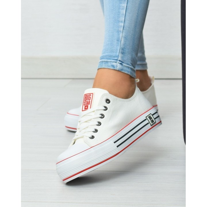 Trampki damskie Big Star LL274180 Białe