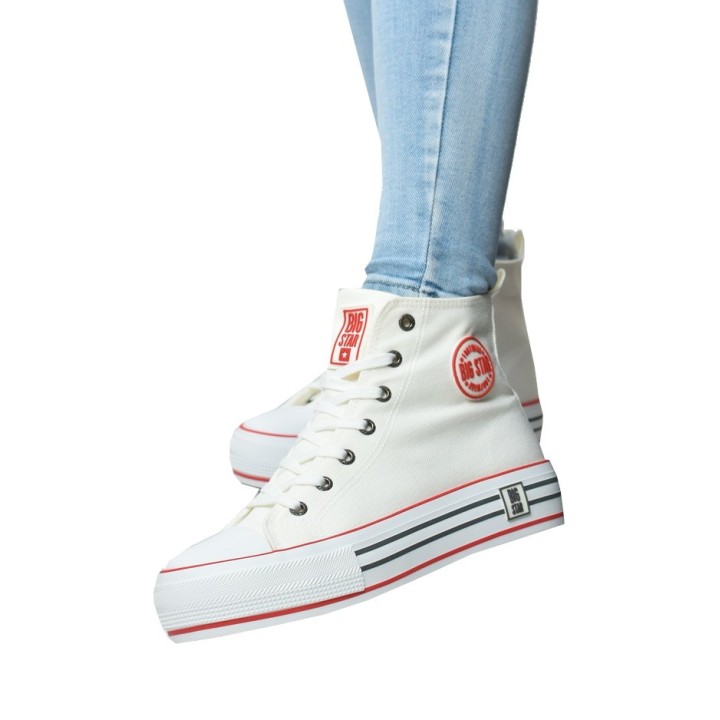 Trampki damskie Big Star LL274185 Białe