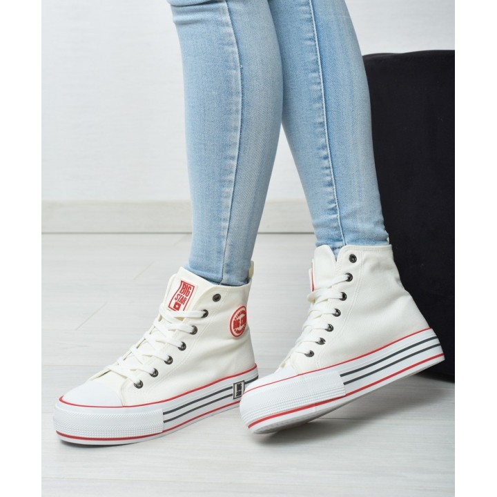 Trampki damskie Big Star LL274185 Białe