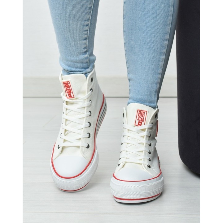 Trampki damskie Big Star LL274185 Białe
