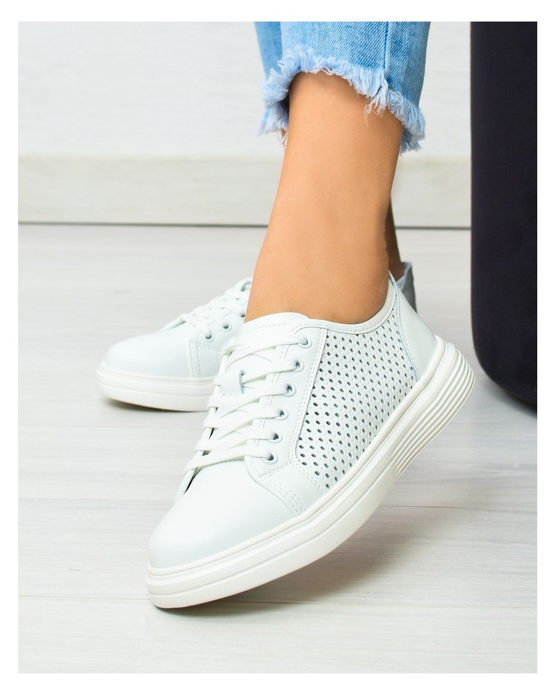 Sneakersy damskie skórzane Vinceza 7894 Białe