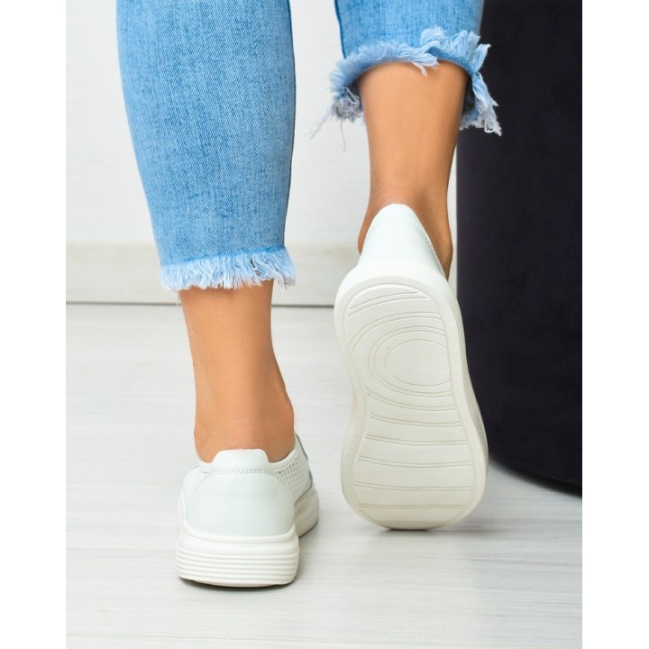 Sneakersy damskie skórzane Vinceza 7894 Białe