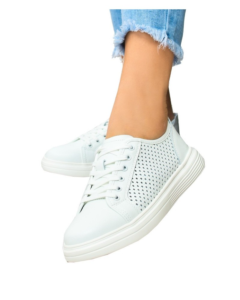 Sneakersy damskie skórzane Vinceza 7894 Białe
