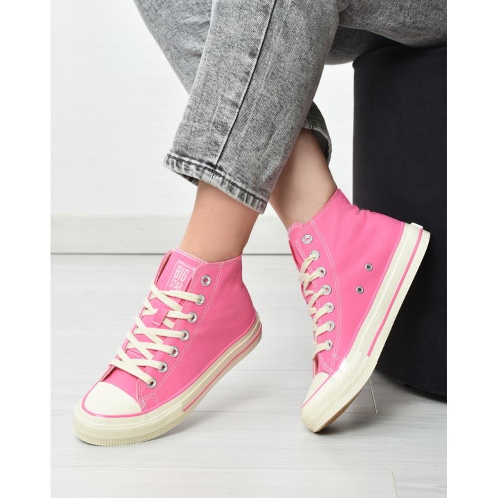 Trampki damskie Big Star NN274282 Różowe