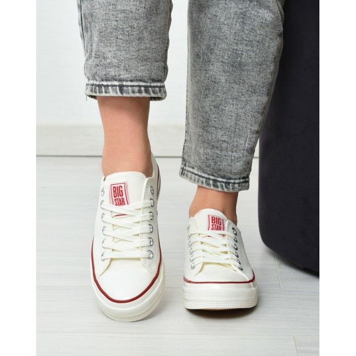 Trampki damskie Big Star NN274274 Białe