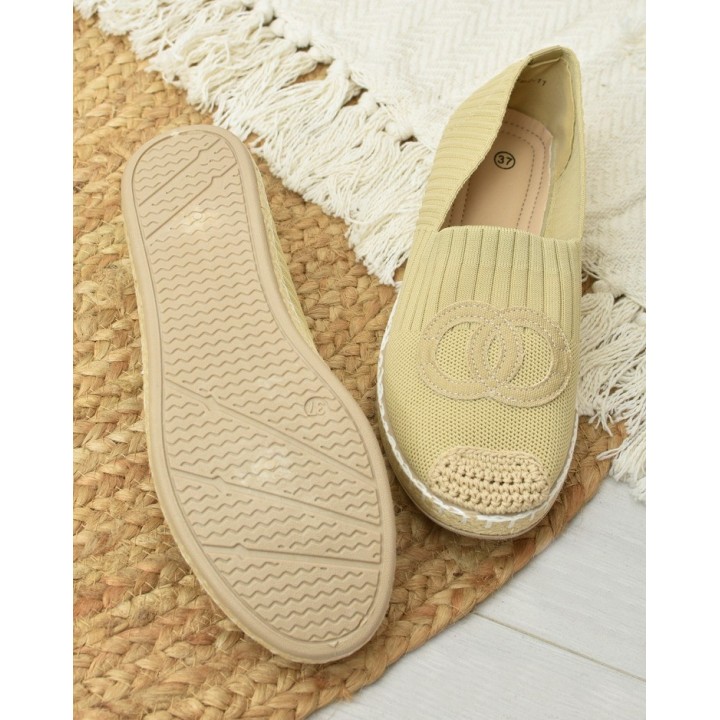 Espadryle damksie F92-11 J.Beż