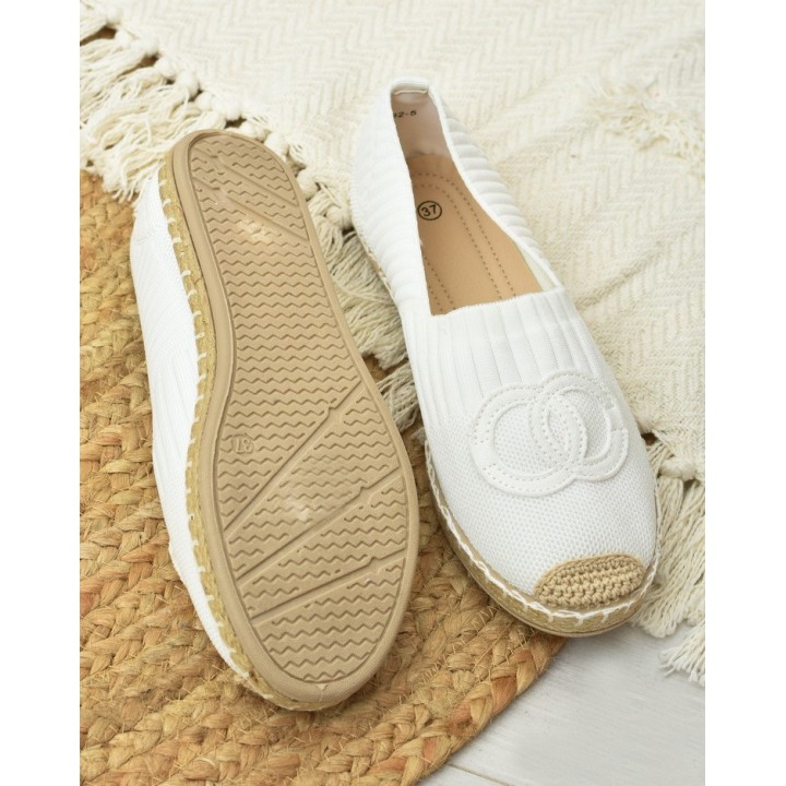 Espadryle damskie F92-5 Białe