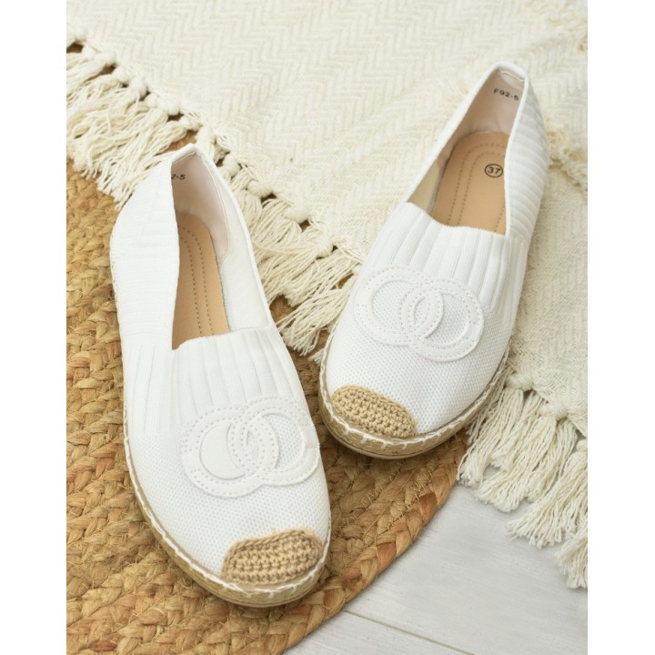 Espadryle damskie F92-5 Białe
