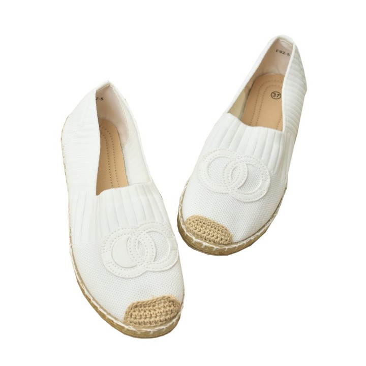 Espadryle damskie F92-5 Białe