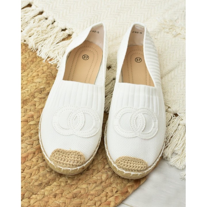 Espadryle damskie F92-5 Białe