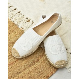 Espadryle damskie F92-5 Białe