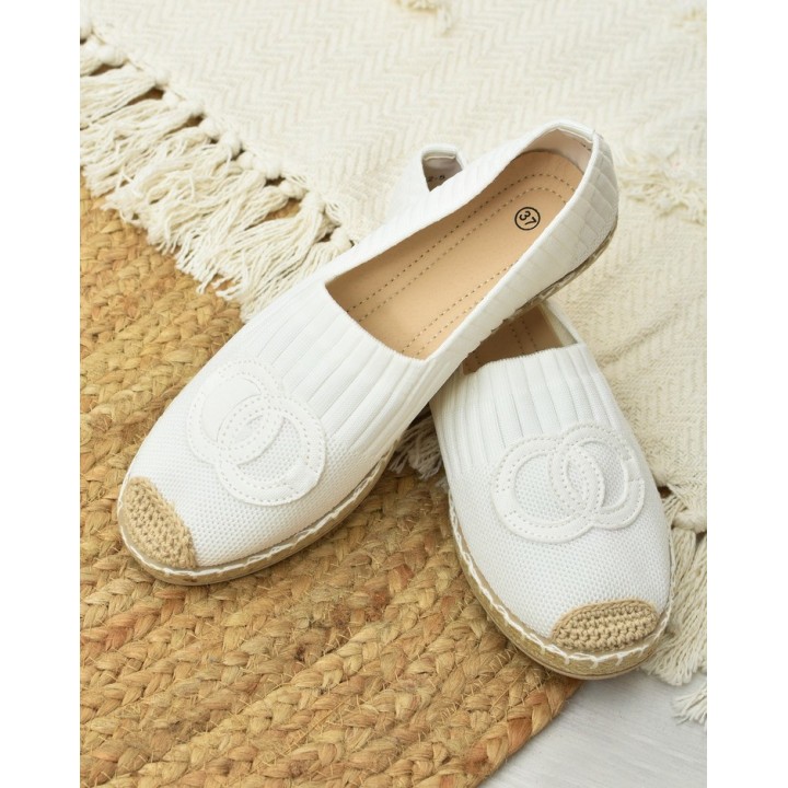 Espadryle damskie F92-5 Białe