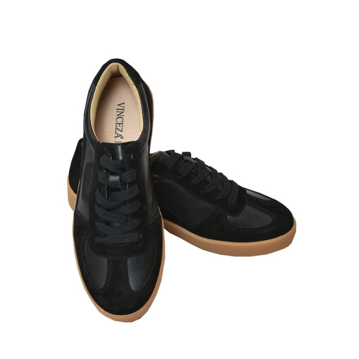 Buty sportowe skórzane Vinceza 7933 Czarne