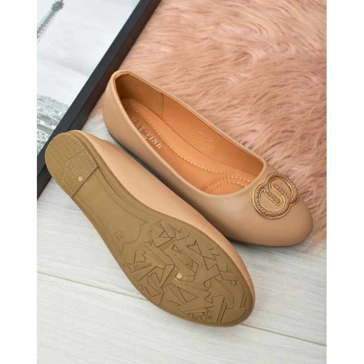 Baleriny damskie 9988-71 Khaki